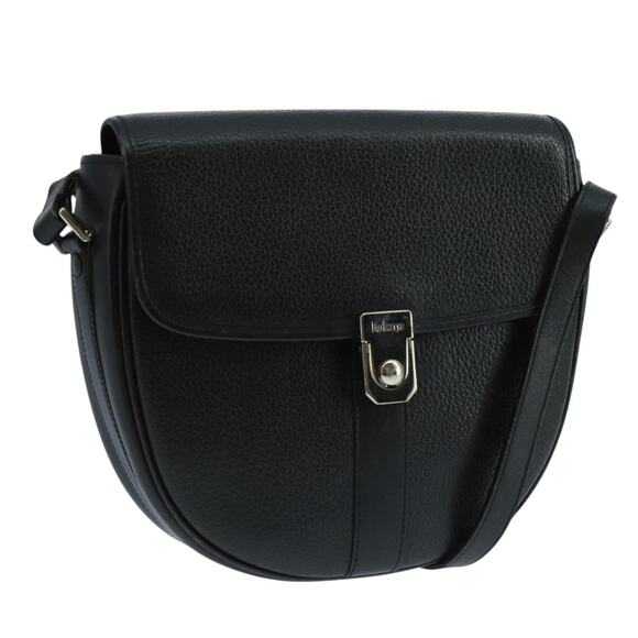 Burberry Shoulder Bag Leather Black Silver - Picture 1 of 16